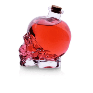Wholesale Empty Factory Price Skull Shaped Glass Bottle Glass Decanter