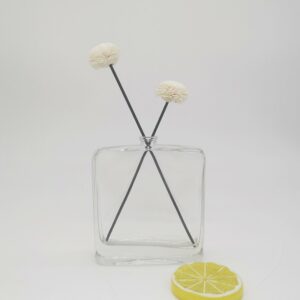 Wholesale Empty Clear Square Perfume Bottle 100ml Glass Perfume Bottle Diffuse Bottle Glass Bottle with Crimp Mouth