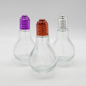 Transparent Bulb Shaped Glass Mist Spray Perfume Bottle