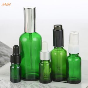 Whoelsale Empty 5ml 10ml 15ml 20ml 30ml 50ml 100ml Green Refillable Glass Perfume Bottle