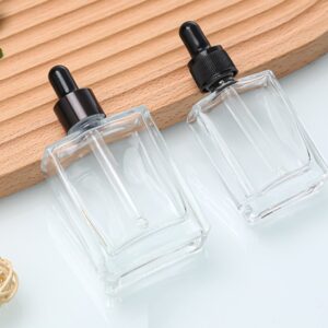 Wholesale Empty Cosmetic Packaging Square Shaped 15ml 30ml 50ml 100ml Frosted Glass Dropper Bottles Perfume Bottle for Personal Care
