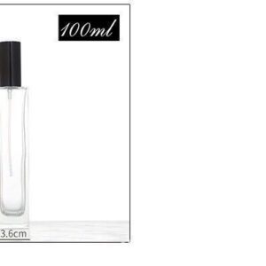 China Wholesale Empty Glassware Luxury 10ml Clear Empty Square Shaped Glass Spray Perfume Bottle