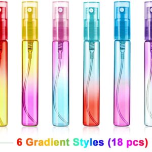 Mini Perfume Spray Bottles 5ml 8 Ml Colorful Glass Bottles Portable Travel Mister Refillable Empty Container for Cleaning, Travel, Essential Oils, Perfume