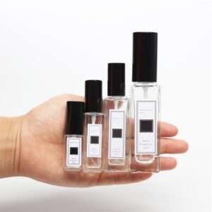 China Wholesale Empty Tranparent 5ml10ml18ml30mlglass Refillable Cosmetic Perfume Glass Bottles with Spray Atomizer