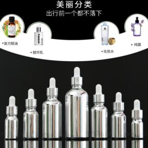 Whoelsale Empty 5ml 10ml 15ml 20ml 30ml 50ml 100ml Silver Refillable Glass Perfume Bottle with 4 Option Lid