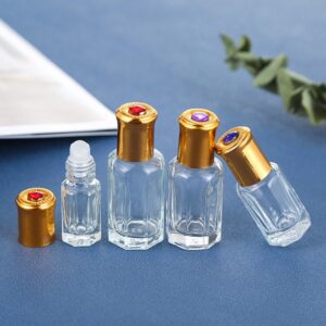 Wholesale 3ml/6ml/9ml/12ml Octagonal Bottle Bead Bottle Glass Perfume Bottle Essential Oil Ball Bottle Dispenser Bottle