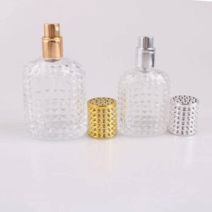 Transparent Pineapple Shape with Groove Screw Mouth Glass Perfume Bottle