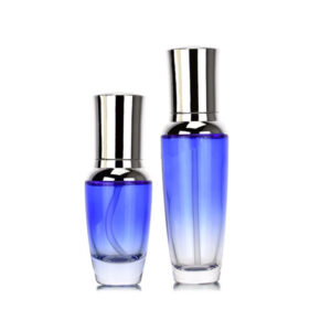 China Wholesale Empty Perfume Bottle Round Shape 30ml 50ml100ml Glass Bottles Glassware for Body Cream Cosmetic Lotion Bottle Glass Container with Press Lid