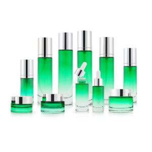Wholesale Empty Cosmetic Packaging Round Shaped 40ml 100ml 120ml Pink Glass Bottles for Body Cream Lotion Container