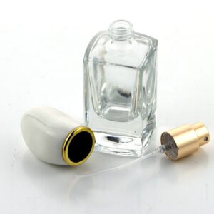 Wholesale Empty Square colorful 30ml 50ml High-End Spray Glass Perfume Bottles with Novelty Cap