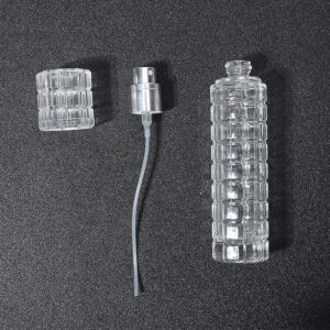 Wholesale Empty Clear Round Bamboo Joint Shaped 30ml Refillable Glass Perfume Bottle Cosmetic Glass Spray Bottles