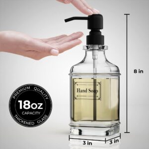 Wholesale Empty Transparent 300ml 500ml Shampoo Bottle Liquid Soap Glass Bottle for Shower Gel Lotion Stainless Steel Pump Bottle for Care Products Packaging