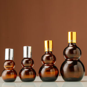 Wholesale Brown Double Gourd Ball Essence Oil Bottle Cosmetics Bottle Essence Emulsion Dispenser Empty Bottle