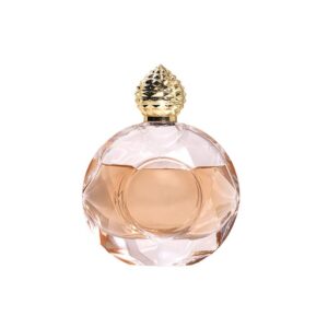 Wholesale Unique Shape Design 100ml Glass Spray Empty Transparent Perfume Bottle Atomizer Newest Luxury Glass Perfume Bottle with Gold Cap
