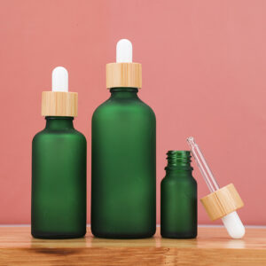 Wholesale Multi-Specification Green Light Avoiding Oil Bottle Thick Glass Bottle Empty Bottle Frosted Dropper Bottle
