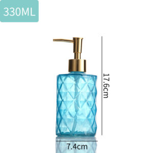 China Wholesale 330ml Colorful Glass Hand Washing Sanitizer Bottle Containers Press Empty Bottles Bathroom Product