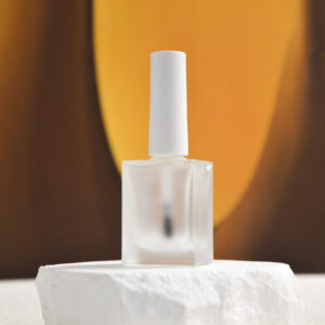 Frosted Bottle Square 15ml UV Gel Nail Polish Bottle Free Sample Frosted Flat Square Empty Glass Bottle