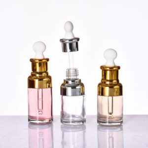 Wholesale High-End Transparent 20ml30ml50ml Essence Oil Bottle Empty Bottle Dispenser Bottle Glass Essential Oil Dropper Bottle
