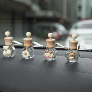 Empty Glass Car Air Freshener Perfume Bottles Fragrance Diffuser Bottle 10ml with Vent Clip and Sticks for Sale