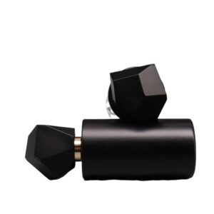 Wholesale Black Polyhedron Cover 50ml Premium Perfume Bottle Portable Perfume Bottle Glass Bottlesmakeup Spray Bottle