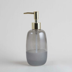 Wholesale 450ml Colored Glass Hand Soap Olive-Shaped Bottle Large Capacity Press-Type Glass Bottle for Cosmetics and Personal Care