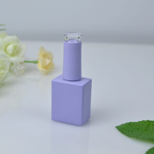 Wholesale10ml 15ml Square Nail Gel Supplier OEM Bottles Private Labe Nail Polish Gel Bottle with Transparent Top Cap and Gold Nail Polish Bottle Cap