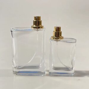 Wholesale 50ml100ml Clear Glass Perfume Bottle High-End Perfume Bottle Portable Special-Shaped Bottle Fine Mist Spray Bottle