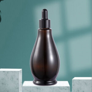 Wholesale 10-100ml Brown Light Avoiding Essence Bottle Essence Drop Tube Glass Bottle Single Gourd Cosmetic Bottle